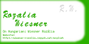 rozalia wiesner business card