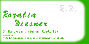 rozalia wiesner business card